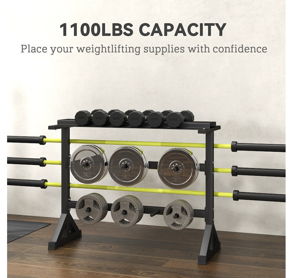 Image 997674_ALTMORE4.jpg, Product 997-674 / Price $109.99, Soozier Weight Rack for Plates, Dumbbells, Barbell Bars, 1100LBS Capacity from Soozier on TSC.ca's Health & Fitness department