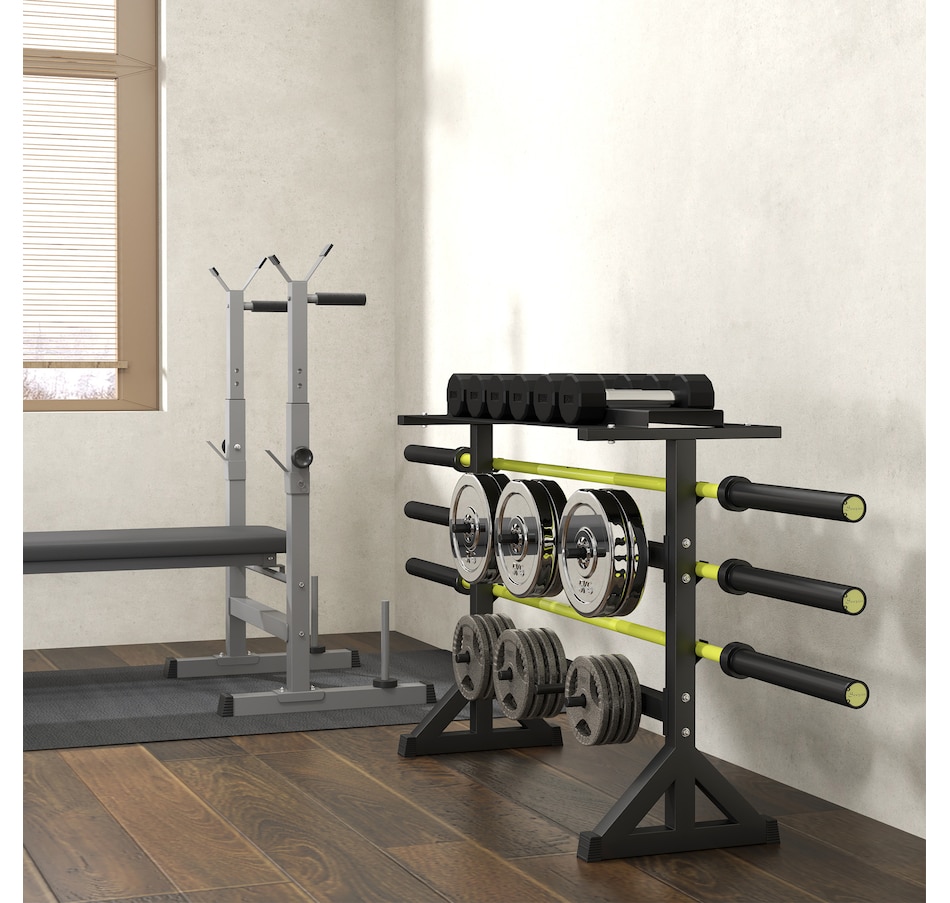 Image 997674_ALTMORE7.jpg, Product 997-674 / Price $109.99, Soozier Weight Rack for Plates, Dumbbells, Barbell Bars, 1100LBS Capacity from Soozier on TSC.ca's Health & Fitness department