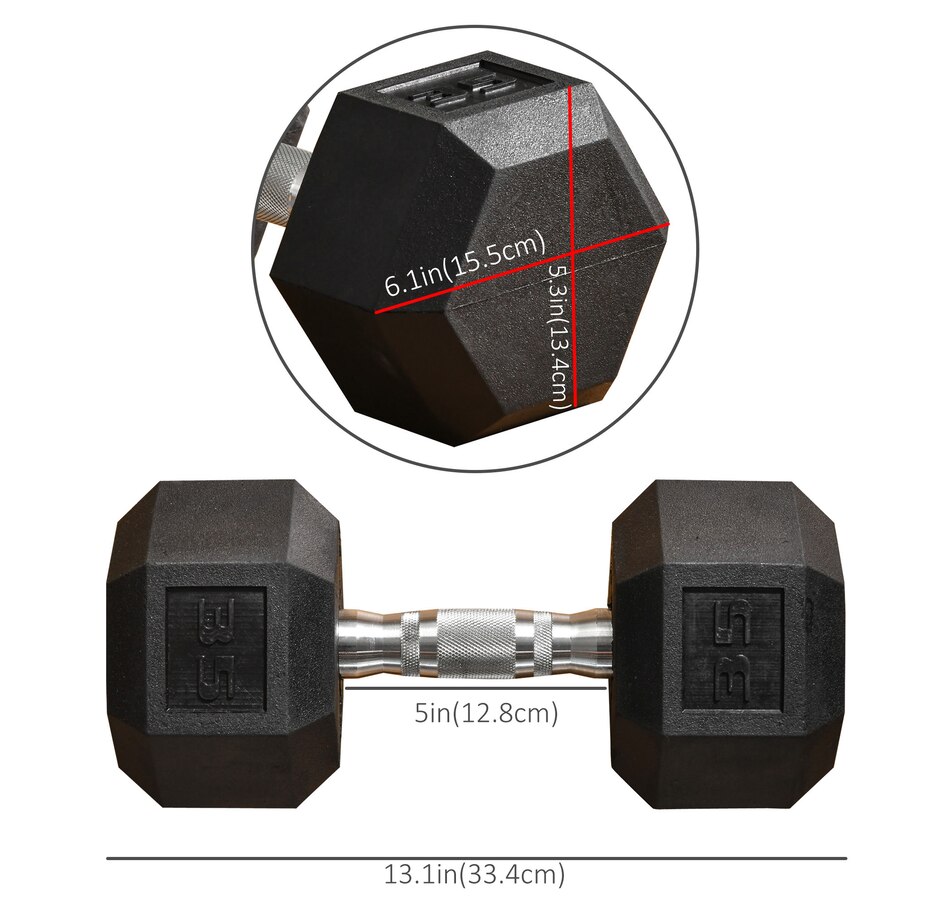 Image 997676_ALTMORE2.jpg, Product 997-676 / Price $60.99, Soozier 35lbs Rubber Hex Dumbbells Weight Dumbbell Hand Weight Barbell for Body Fitness Training for Home Office Gym from Soozier on TSC.ca's Health & Fitness department
