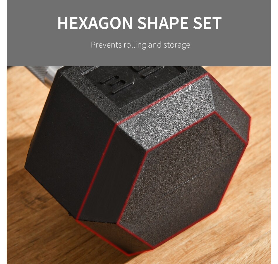 Image 997676_ALTMORE4.jpg, Product 997-676 / Price $60.99, Soozier 35lbs Rubber Hex Dumbbells Weight Dumbbell Hand Weight Barbell for Body Fitness Training for Home Office Gym from Soozier on TSC.ca's Health & Fitness department