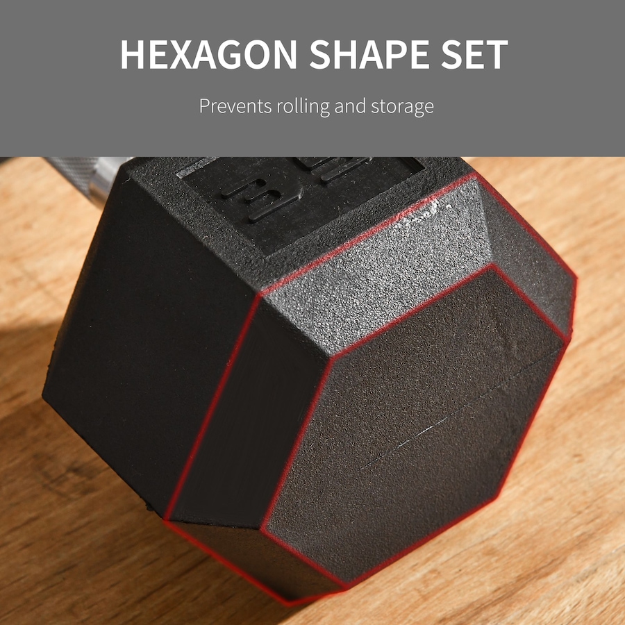 Image 997676_ALTMORE4.jpg, Product 997-676 / Price $59.99, Soozier 35lbs Rubber Hex Dumbbells Weight Dumbbell Hand Weight Barbell for Body Fitness Training for Home Office Gym from Soozier on TSC.ca's Health & Fitness department