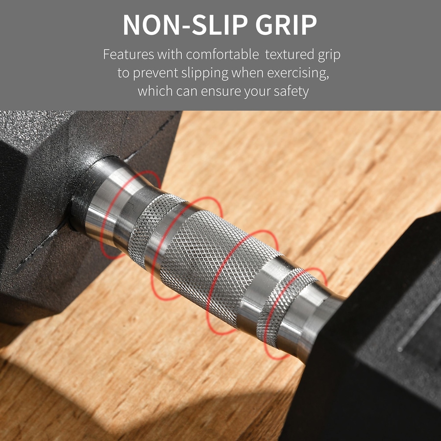 Image 997676_ALTMORE5.jpg, Product 997-676 / Price $59.99, Soozier 35lbs Rubber Hex Dumbbells Weight Dumbbell Hand Weight Barbell for Body Fitness Training for Home Office Gym from Soozier on TSC.ca's Health & Fitness department