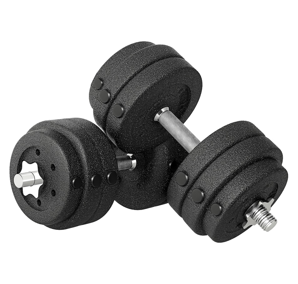 Image 997677.png, Product 997-677 / Price $94.99, Soozier 66 lbs Adjustable Dumbbells Weight Set for Body Fitness, Black from Soozier on TSC.ca's Health & Fitness department