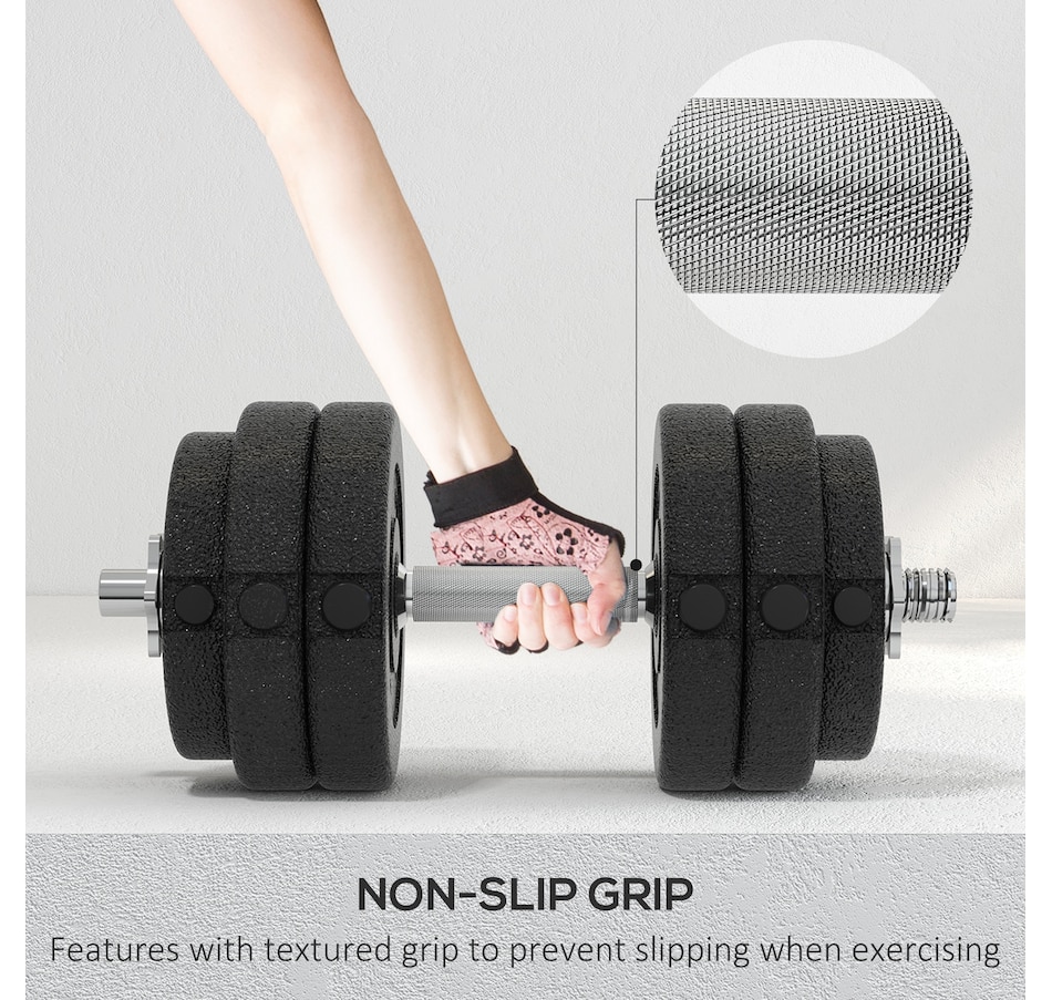 Image 997677_ALTMORE4.jpg, Product 997-677 / Price $94.99, Soozier 66 lbs Adjustable Dumbbells Weight Set for Body Fitness, Black from Soozier on TSC.ca's Health & Fitness department