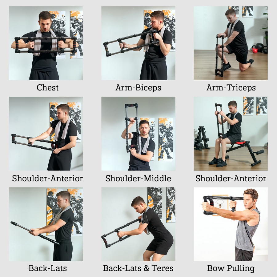 Image 997681_ALTMORE4.jpg, Product 997-681 / Price $17.99, Soozier Chest Expander with 22-110 lbs Adjustable Resistance for Men Women from Soozier on TSC.ca's Health & Fitness department