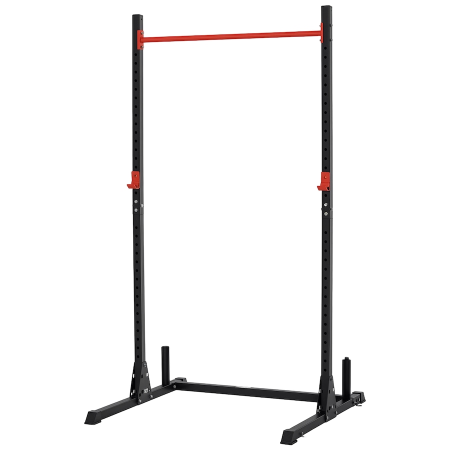 Image 997683.png, Product 997-683 / Price $125.99, Soozier Adjustable Barbell Power Rack Squat Stand Strength Training Fitness Pull Up Weight Cage Home Gym Black from Soozier on TSC.ca's Health & Fitness department