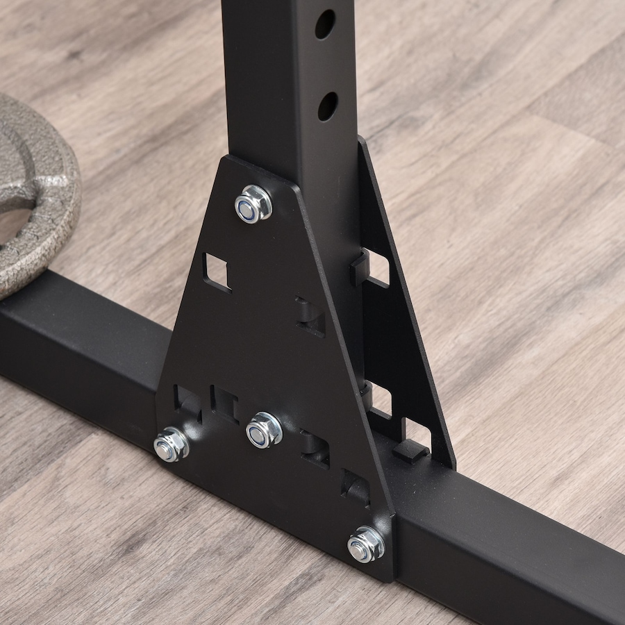 Image 997683_ALTMORE8.jpg, Product 997-683 / Price $125.99, Soozier Adjustable Barbell Power Rack Squat Stand Strength Training Fitness Pull Up Weight Cage Home Gym Black from Soozier on TSC.ca's Health & Fitness department