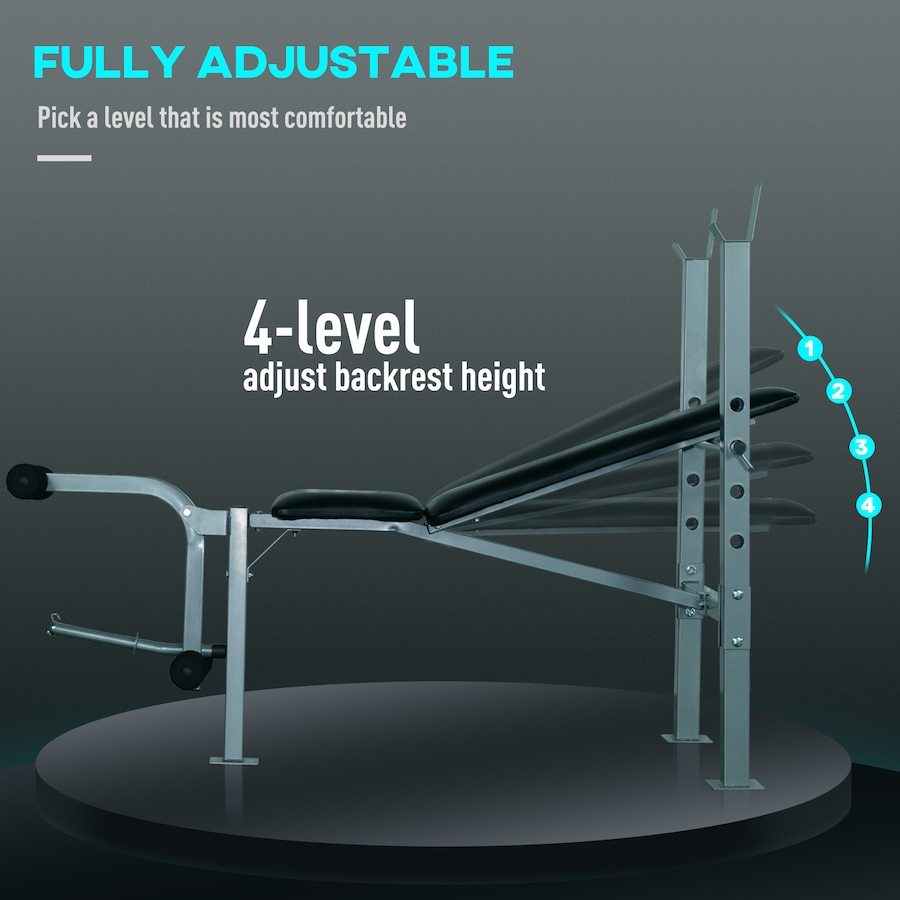 Image 997684_ALTMORE4.jpg, Product 997-684 / Price $109.99, Soozier Incline Decline Weight Bench with Leg Extension and Barbell Rack from Soozier on TSC.ca's Health & Fitness department