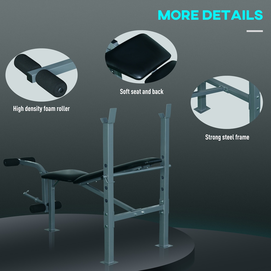 Image 997684_ALTMORE6.jpg, Product 997-684 / Price $109.99, Soozier Incline Decline Weight Bench with Leg Extension and Barbell Rack from Soozier on TSC.ca's Health & Fitness department