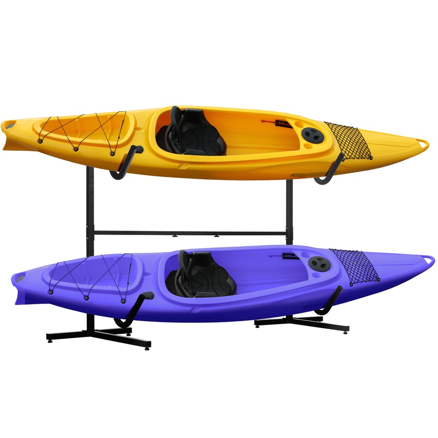 Image 997687.jpg, Product 997-687 / Price $152.99, Soozier Freestanding Kayak Storage Rack for 2 SUP, Canoe, or Paddleboard from Soozier on TSC.ca's Health & Fitness department