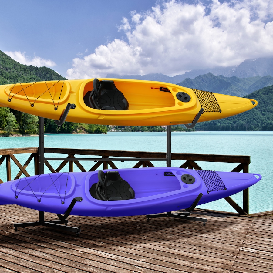 Image 997687_ALTMORE1.jpg, Product 997-687 / Price $152.99, Soozier Freestanding Kayak Storage Rack for 2 SUP, Canoe, or Paddleboard from Soozier on TSC.ca's Health & Fitness department