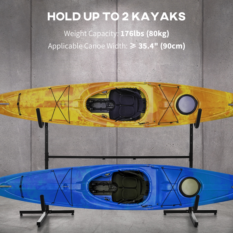 Image 997687_ALTMORE3.jpg, Product 997-687 / Price $152.99, Soozier Freestanding Kayak Storage Rack for 2 SUP, Canoe, or Paddleboard from Soozier on TSC.ca's Health & Fitness department