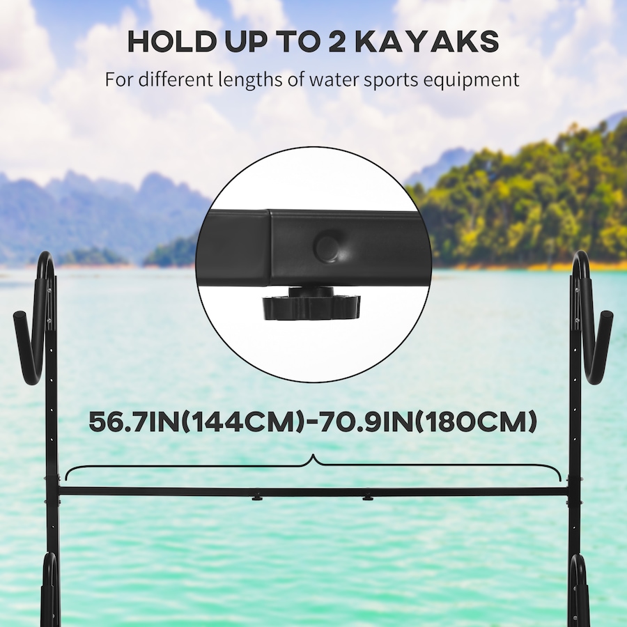 Image 997687_ALTMORE4.jpg, Product 997-687 / Price $152.99, Soozier Freestanding Kayak Storage Rack for 2 SUP, Canoe, or Paddleboard from Soozier on TSC.ca's Health & Fitness department