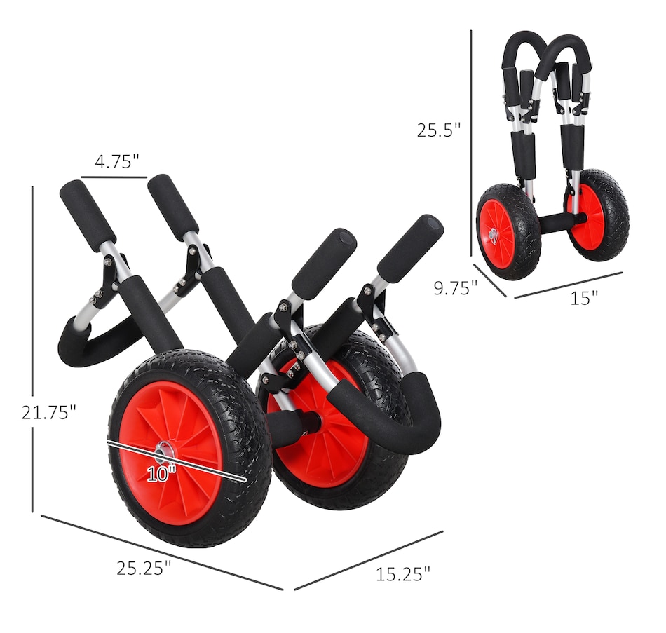 Image 997688_ALTMORE2.jpg, Product 997-688 / Price $74.99, Outsunny Stand-Up Paddleboard Dolly from Outsunny on TSC.ca's Health & Fitness department