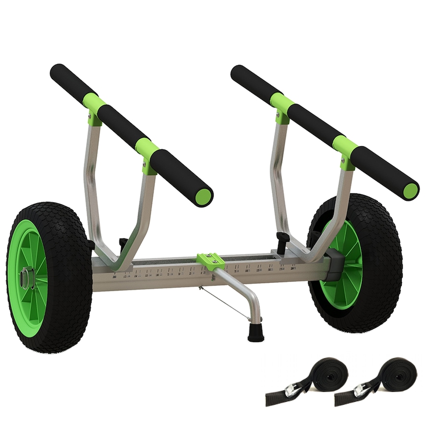 Image 997689.jpg, Product 997-689 / Price $94.99, Soozier Kayak Cart with Adjustable Width and Large Wheels, Green from Soozier on TSC.ca's Health & Fitness department