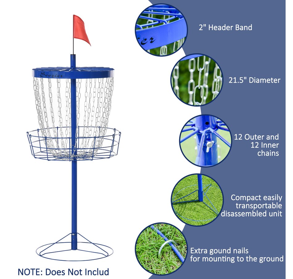 Image 997694_ALTMORE6.jpg, Product 997-694 / Price $103.99, Soozier 24-Chain Portable Practice Basket for Disc Golf Target from Soozier on TSC.ca's Health & Fitness department