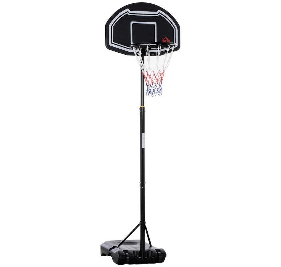 Image 997697.jpg, Product 997-697 / Price $84.99, HOMCOM 5.2-6.9ft Basketball Hoop and Stand w/ Weight Base, Wheels, Black from HOMCOM on TSC.ca's Health & Fitness department