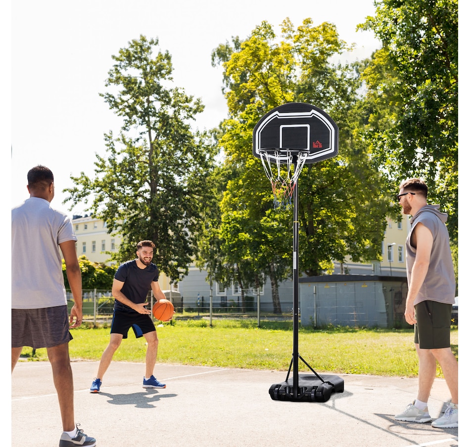 Image 997697_ALTMORE1.jpg, Product 997-697 / Price $84.99, HOMCOM 5.2-6.9ft Basketball Hoop and Stand w/ Weight Base, Wheels, Black from HOMCOM on TSC.ca's Health & Fitness department