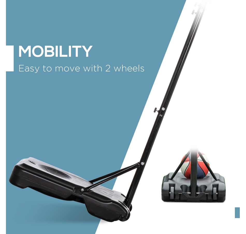 Image 997697_ALTMORE5.jpg, Product 997-697 / Price $84.99, HOMCOM 5.2-6.9ft Basketball Hoop and Stand w/ Weight Base, Wheels, Black from HOMCOM on TSC.ca's Health & Fitness department