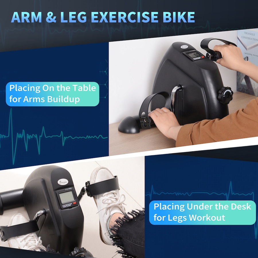 Image 997708_ALTMORE3.jpg, Product 997-708 / Price $64.99, Soozier Portable Mini Pedal Exercise Bike Indoor Cycle Fitness Arm Leg w/ LCD Display from Soozier on TSC.ca's Health & Fitness department