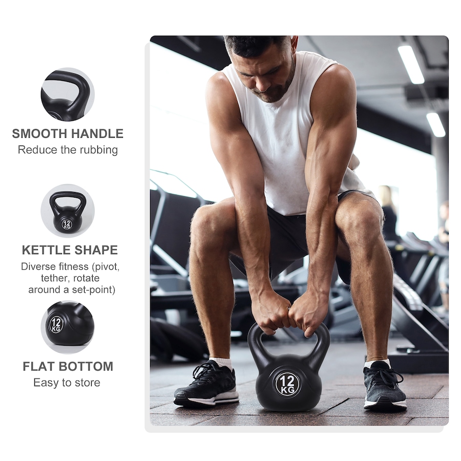 Image 997709_ALTMORE5.jpg, Product 997-709 / Price $39.99, Soozier 26lb Fitness Kettlebell, Plastic Exercise Weight with Sand from Soozier on TSC.ca's Health & Fitness department