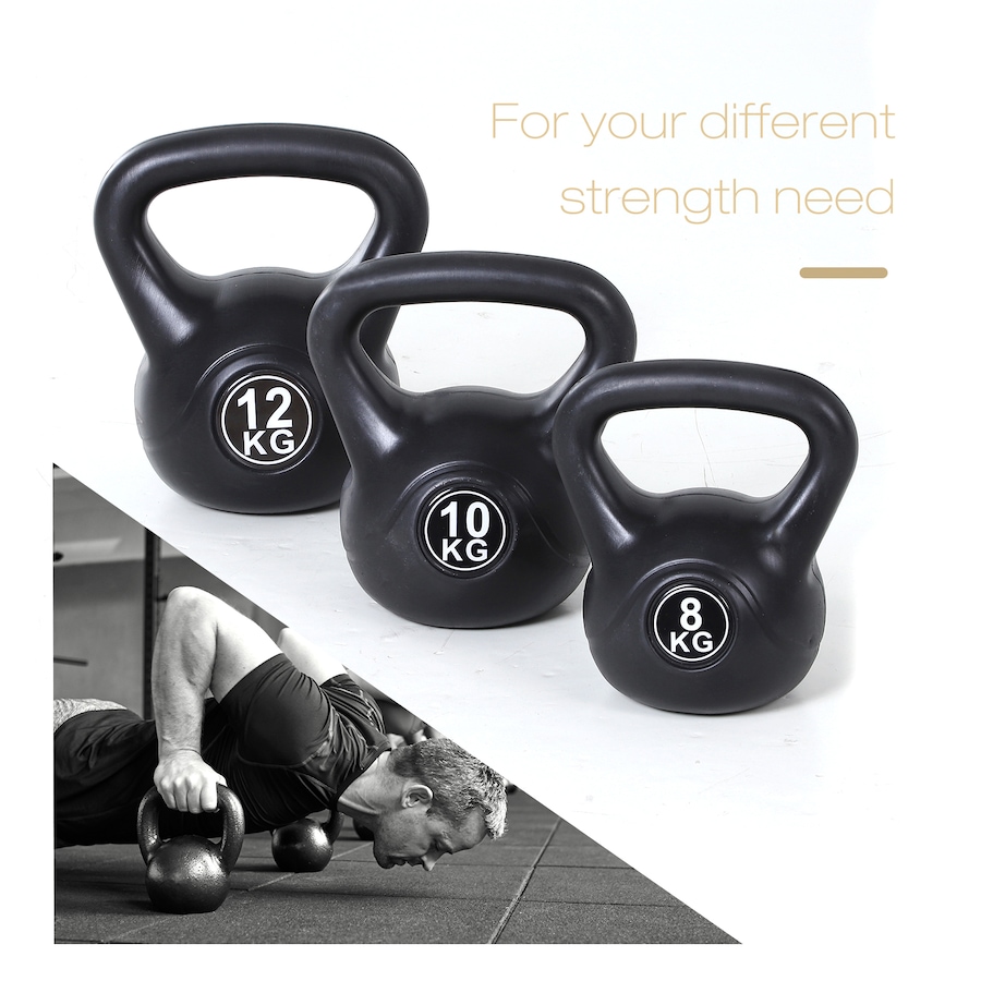 Image 997709_ALTMORE6.jpg, Product 997-709 / Price $39.99, Soozier 26lb Fitness Kettlebell, Plastic Exercise Weight with Sand from Soozier on TSC.ca's Health & Fitness department