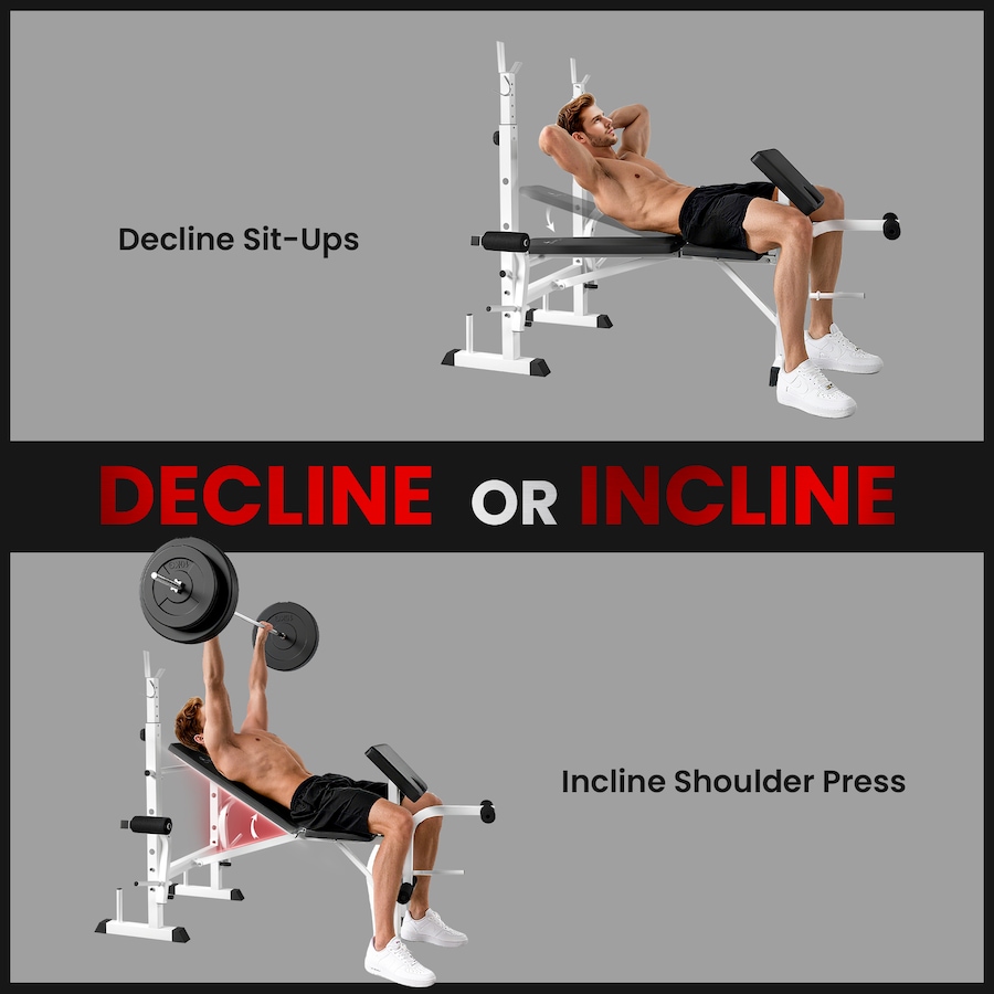 Image 997711_ALTMORE12.jpg, Product 997-711 / Price $152.99, Soozier Adjustable Weight Bench Multi-Function Bench Press Set White from Soozier on TSC.ca's Health & Fitness department