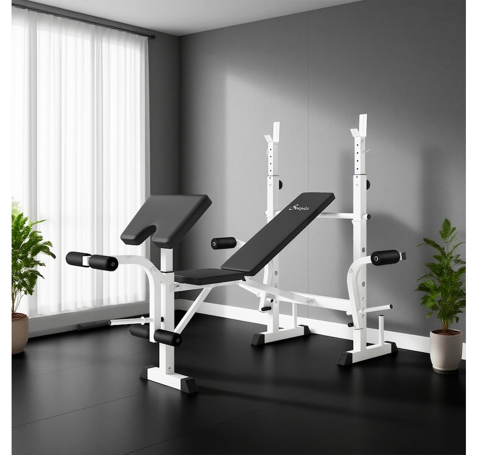 Image 997711_ALTMORE18.jpg, Product 997-711 / Price $229.99, Soozier Adjustable Weight Bench Multi-Function Bench Press Set White from Soozier on TSC.ca's Health & Fitness department