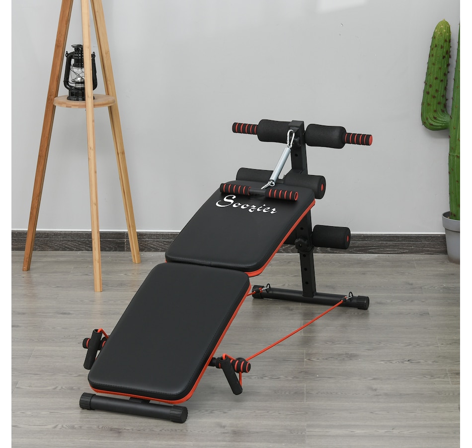 Image 997713_ALTMORE1.jpg, Product 997-713 / Price $99.99, Soozier Sit Up Bench Core Workout Adjustable Thigh Support Foldable for Home Gym Black from Soozier on TSC.ca's Health & Fitness department