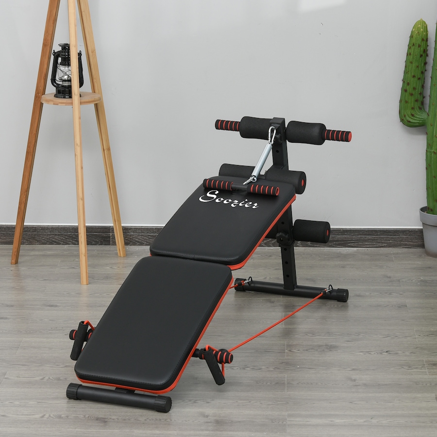Image 997713_ALTMORE1.jpg, Product 997-713 / Price $89.99, Soozier Sit Up Bench Core Workout Adjustable Thigh Support Foldable for Home Gym Black from Soozier on TSC.ca's Health & Fitness department