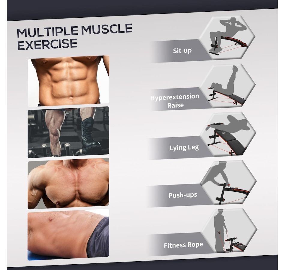 Image 997713_ALTMORE3.jpg, Product 997-713 / Price $99.99, Soozier Sit Up Bench Core Workout Adjustable Thigh Support Foldable for Home Gym Black from Soozier on TSC.ca's Health & Fitness department