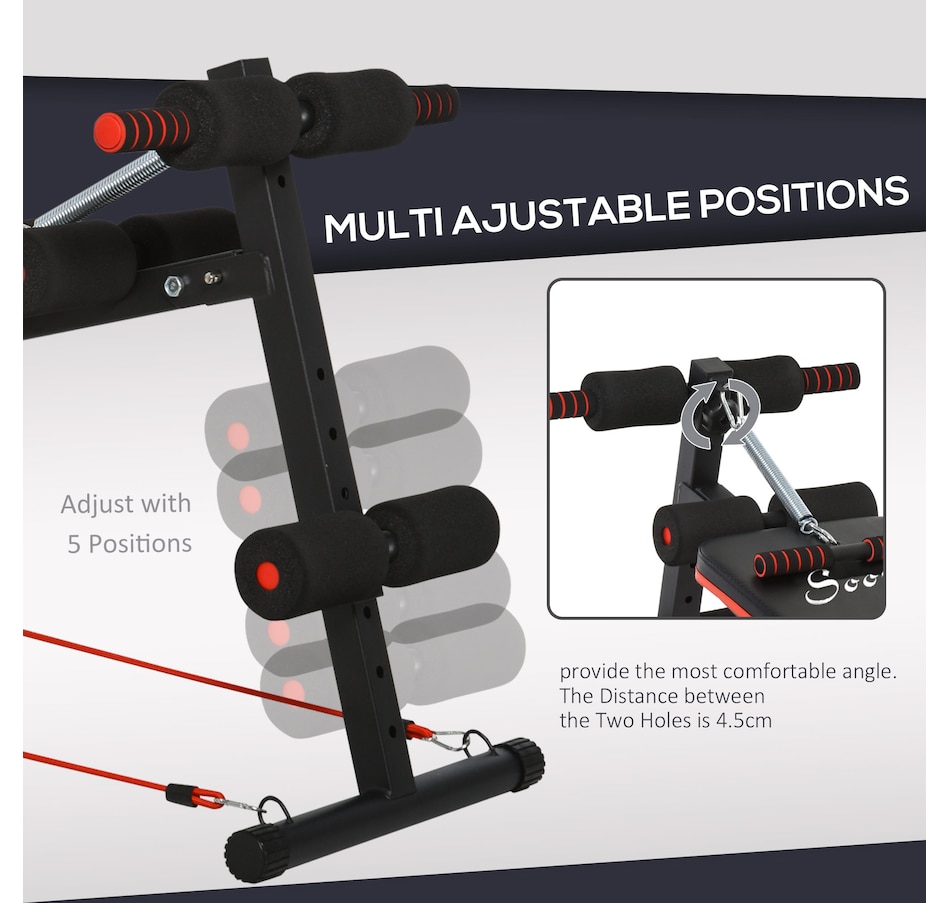 Image 997713_ALTMORE4.jpg, Product 997-713 / Price $99.99, Soozier Sit Up Bench Core Workout Adjustable Thigh Support Foldable for Home Gym Black from Soozier on TSC.ca's Health & Fitness department