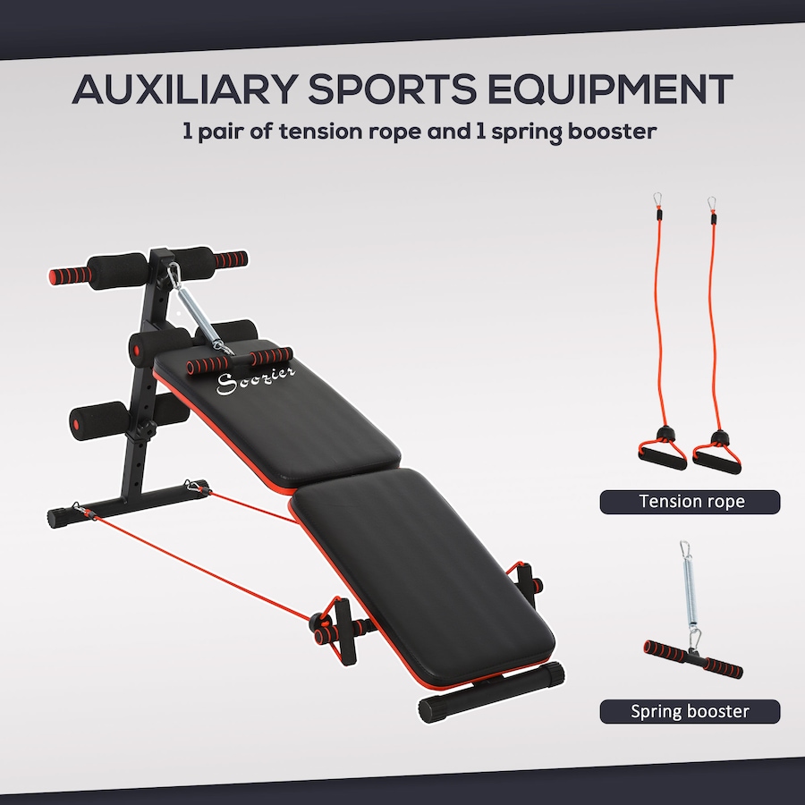 Image 997713_ALTMORE5.jpg, Product 997-713 / Price $89.99, Soozier Sit Up Bench Core Workout Adjustable Thigh Support Foldable for Home Gym Black from Soozier on TSC.ca's Health & Fitness department