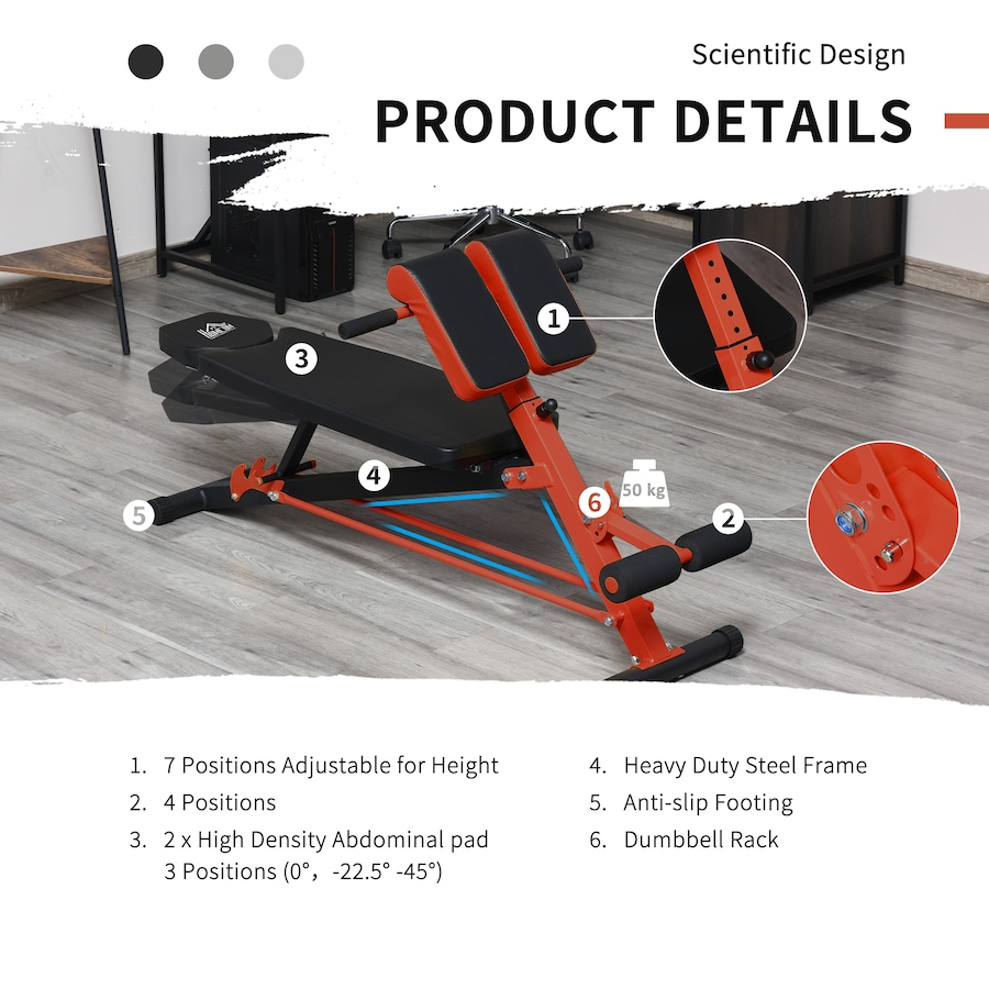 Image 997716_ALTMORE4.jpg, Product 997-716 / Price $119.99, Soozier Adjustable Weight Bench Roman Chair Exercise from Soozier on TSC.ca's Health & Fitness department