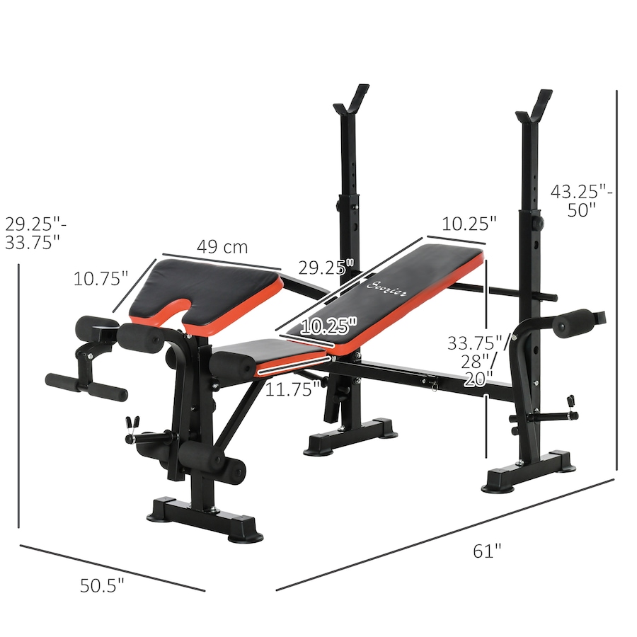 Image 997719_ALTMORE2.jpg, Product 997-719 / Price $159.99, Soozier Adjustable Weight Bench with Leg Extension from Soozier on TSC.ca's Health & Fitness department