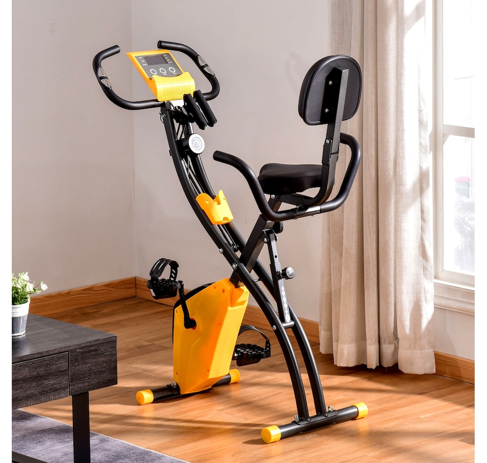 Image 997720_ALTMORE1.jpg, Product 997-720 / Price $153.99, Soozier 3 in 1 Folding Exercise Bike w/ 8-Level Magnetic Resistance, Yellow from Soozier on TSC.ca's Health & Fitness department