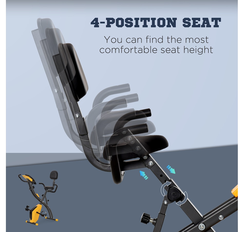 Image 997720_ALTMORE4.jpg, Product 997-720 / Price $153.99, Soozier 3 in 1 Folding Exercise Bike w/ 8-Level Magnetic Resistance, Yellow from Soozier on TSC.ca's Health & Fitness department