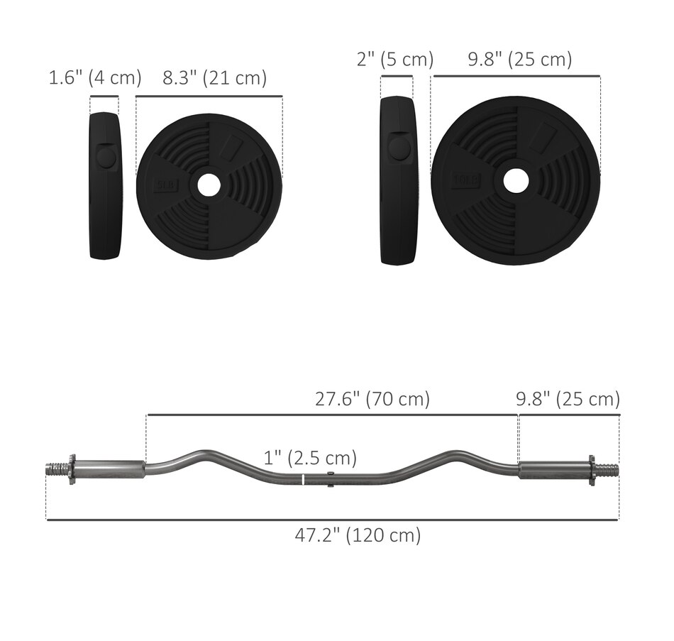 Image 997723_ALTMORE2.jpg, Product 997-723 / Price $109.99, Soozier 50LBS Barbell Weight Set from Soozier on TSC.ca's Health & Fitness department