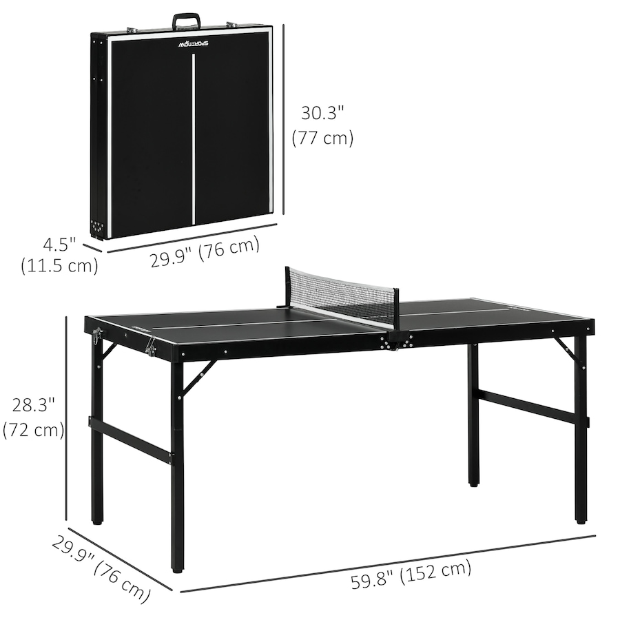 Image 997724_ALTMORE10.jpg, Product 997-724 / Price $159.13, Soozier Mini Table Tennis Table, Aluminium Folding Ping Pong Table from Soozier on TSC.ca's Health & Fitness department