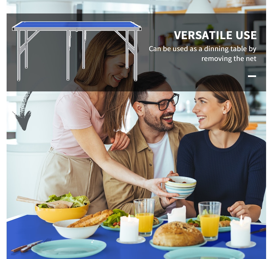 Image 997726_ALTMORE10.jpg, Product 997-726 / Price $159.99, Soozier Ping Pong Table Set with Net Paddles Balls for Outdoor Indoor Blue from Soozier on TSC.ca's Health & Fitness department