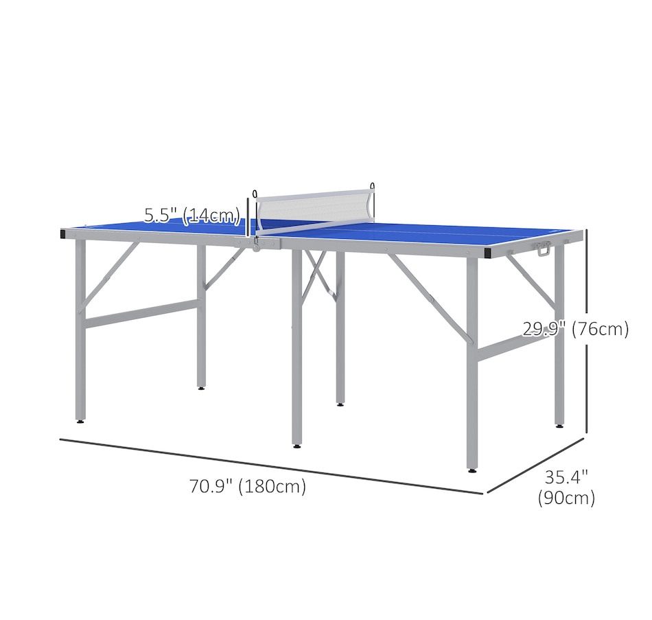 Image 997726_ALTMORE2.jpg, Product 997-726 / Price $159.99, Soozier Ping Pong Table Set with Net Paddles Balls for Outdoor Indoor Blue from Soozier on TSC.ca's Health & Fitness department