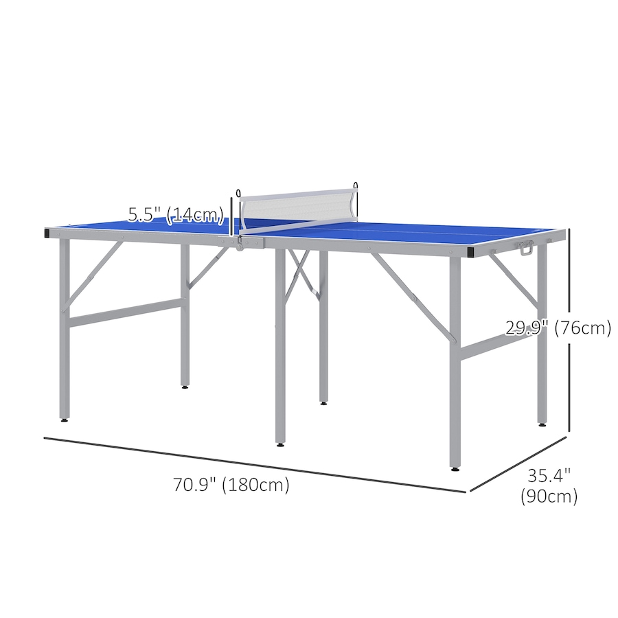 Image 997726_ALTMORE2.jpg, Product 997-726 / Price $139.99, Soozier Ping Pong Table Set with Net Paddles Balls for Outdoor Indoor Blue from Soozier on TSC.ca's Health & Fitness department