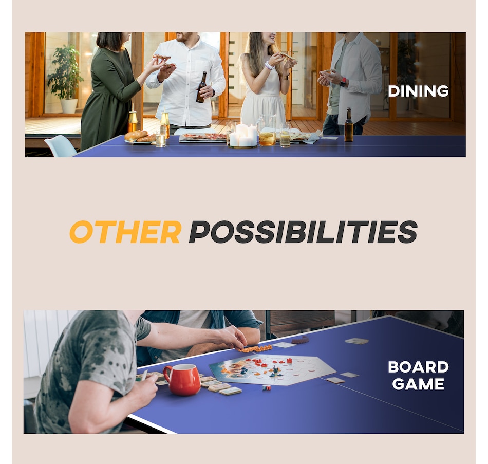 Image 997727_ALTMORE15.jpg, Product 997-727 / Price $349.99, Soozier Full Size Ping Pong Table, Folding Table Tennis Table Set, Blue from Soozier on TSC.ca's Health & Fitness department