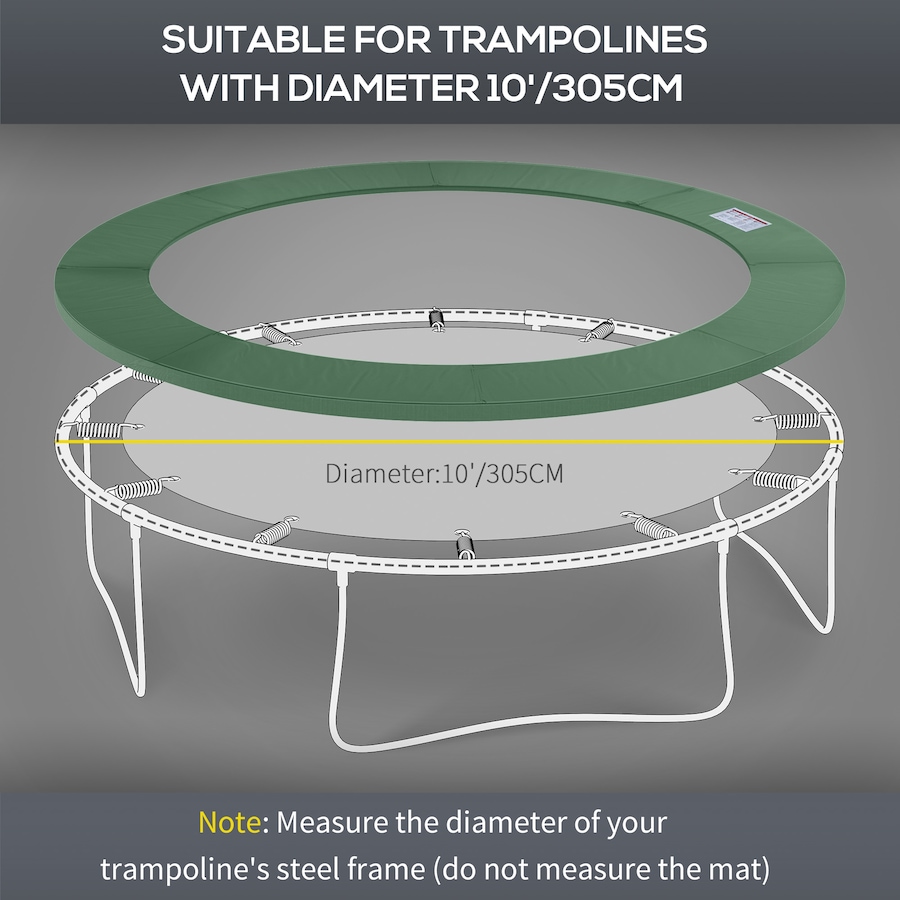 Image 997731_ALTMORE4.jpg, Product 997-731 / Price $59.99, HOMCOM Φ10ft Trampoline Pad Spring Safety Replacement Gym Jump Cover EPE Foam from HOMCOM on TSC.ca's Health & Fitness department