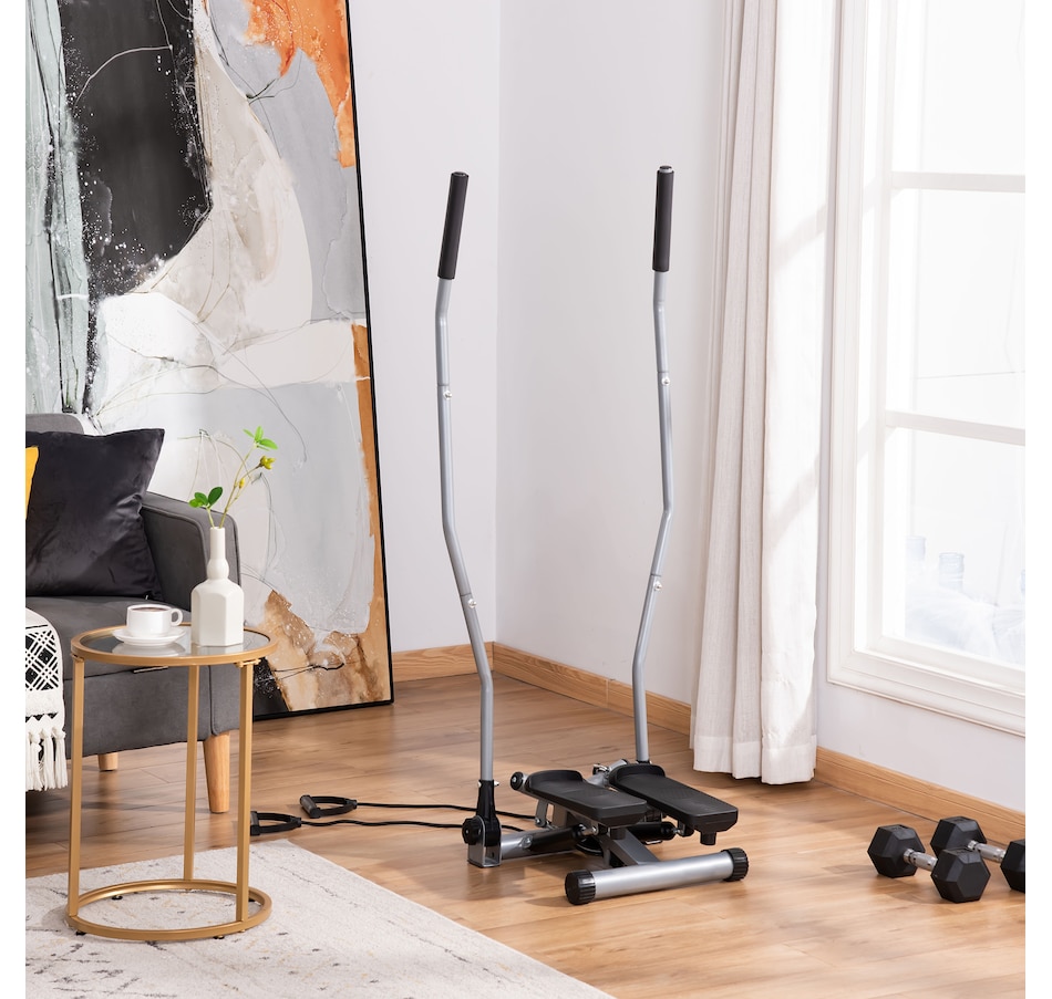 Image 997736_ALTMORE1.jpg, Product 997-736 / Price $129.99, Soozier Twist Stair Stepper Machine with Rocking Handlebars, Silver from Soozier on TSC.ca's Health & Fitness department