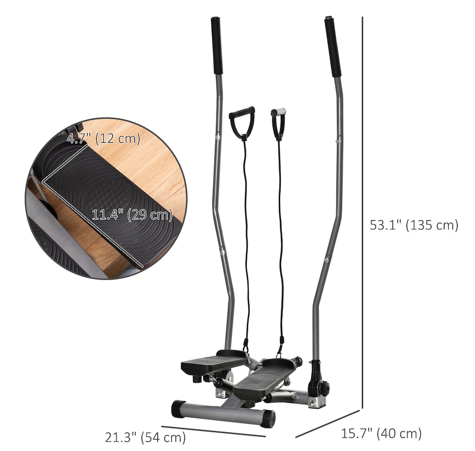 Image 997736_ALTMORE2.jpg, Product 997-736 / Price $129.99, Soozier Twist Stair Stepper Machine with Rocking Handlebars, Silver from Soozier on TSC.ca's Health & Fitness department