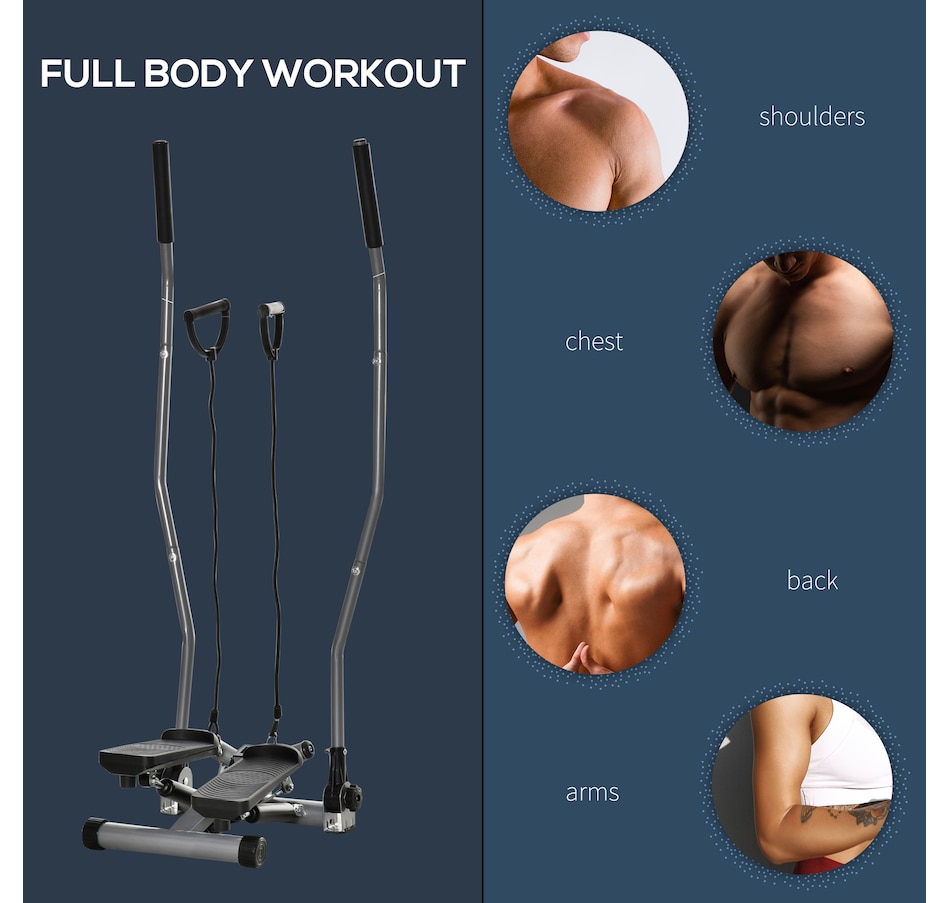 Image 997736_ALTMORE3.jpg, Product 997-736 / Price $129.99, Soozier Twist Stair Stepper Machine with Rocking Handlebars, Silver from Soozier on TSC.ca's Health & Fitness department