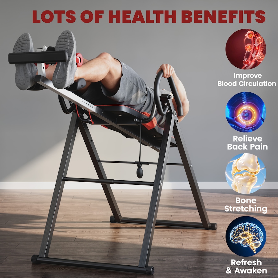 Image 997737_ALTMORE11.jpg, Product 997-737 / Price $169.99, Soozier Folding Inversion Table with Safety Belt, 20°/40°/60° Adjustable from Soozier on TSC.ca's Health & Fitness department