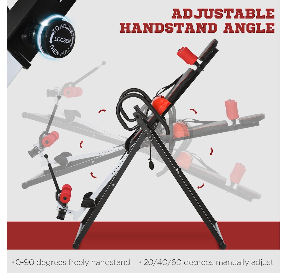 Image 997737_ALTMORE3.jpg, Product 997-737 / Price $189.99, Soozier Folding Inversion Table with Safety Belt, 20°/40°/60° Adjustable from Soozier on TSC.ca's Health & Fitness department