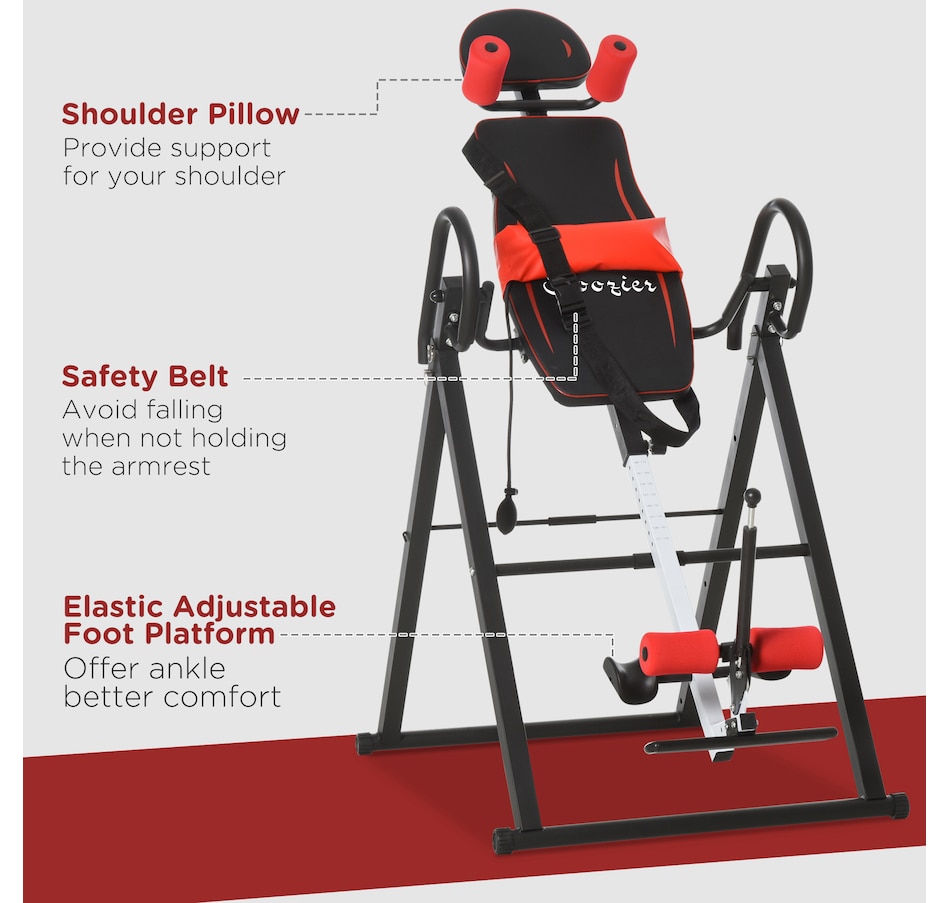 Image 997737_ALTMORE4.jpg, Product 997-737 / Price $189.99, Soozier Folding Inversion Table with Safety Belt, 20°/40°/60° Adjustable from Soozier on TSC.ca's Health & Fitness department